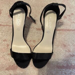 ALDO Black Strappy Heels